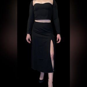 Abercrombie & Fitch Best Dressed Guest Collection crepe midi skirt